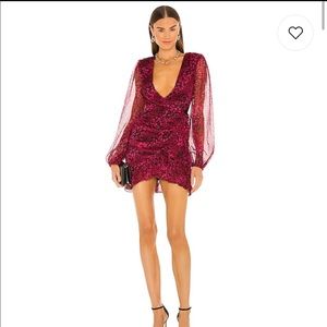 Size Medium Klaudia Mini Dress in Leopard.